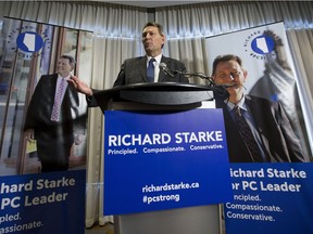 Dr. Richard Starke, Progressive Conservative (PC) Leadership candidate announces his "Common Sense Plan" on January 26, 2017 in Edmonton.