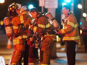 Edmonton fire crews responded to a blaze on Thursday, Jan. 19, 2017, near Jasper Ave. and 118 St.