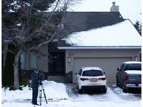 Edmonton police are investigating two suspicious deaths at a home at 213 Heagle Cresent in Edmonton, Alberta on Tuesday, January 17, 2017. DAVID BLOOM/Postmedia