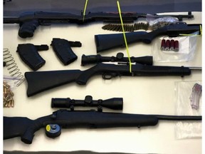Fort Saskatchewan RCMP seized drugs, guns and cash during a search of two homes and two storage lockers Dec. 15, 2016.
