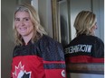 Four time Olympic gold medalist Hayley Wickenheiser poses for a portrait in Calgary, Alta., Wednesday, Jan. 11, 2017. Hayley Wickenheiser has retired from hockey after 23 years on Canada's women's team.The 38-year-old from Shaunavon, Sask., announced her retirement Friday.