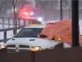 Homicide detectives were investigating the suspicious deaths of two males found in a vehicle on Wednesday, Jan. 11, 2017, in southeast Edmonton. This Dodge truck was at the scene near Charlesworth Drive SW and 39 Street SW. The victims were from the Lower Mainland of B.C.