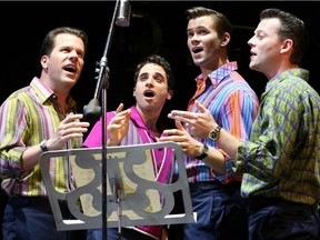 The Jersey Boys show, seen here in an earlier production, comes to Edmonton in late 2017, part of Broadway Across Canada.