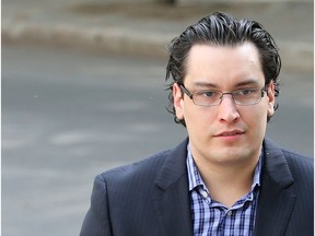Joshua Petrin, accused of the first-degree murder of Lorry Santos, enters Queen's Bench Courthouse in Saskatoon on June 12, 2015.