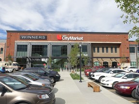 Loblaws City Market and Winners share a building in the Brewery District in Edmonton.