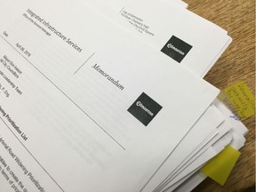Three months of memos released through a freedom of information request created a stack of paper five centimetres high.