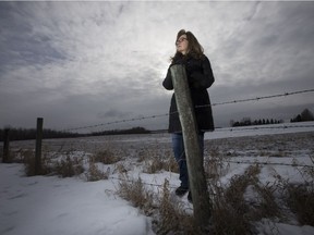 Lois Gordon poses for a photo at her home, on Range Road 225, east of Edmonton Thursday, Feb. 23, 2017. Strathcona County council has voted in favour of building a city in the area.
