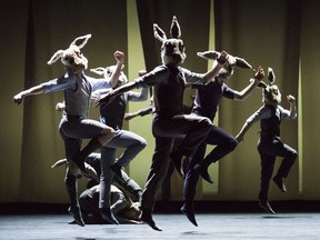 A scene from Rabbit and Fiction from Life by BalletBoyz at Sadler's Wells in London. The 10-member all-male contemporary dance troupe is coming to Edmonton for performances Feb. 24 and 25.