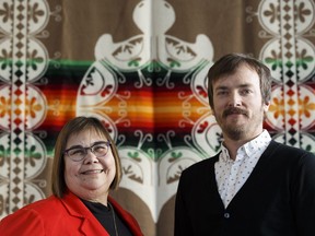 Florence Glanfield, left, and Lindsay Gibson, professors of education at the University of Alberta, are volunteers on the curriculum working group.