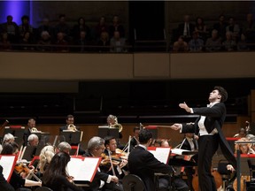 Alexander Prior guest conducts the Edmonton Symphony Orchestra at the Winspear Centre in Edmonton, Alberta on Saturday, October 29, 2016. File photo.