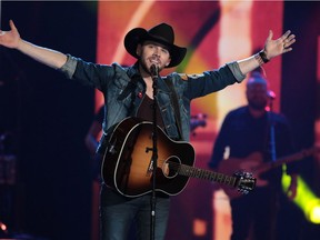 Brett Kissel performs at the Scotiabank Saddledome in Calgary on Wednesday, Oct. 26, 2016.