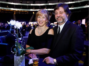 Carol Lajoie and Ray Welshman at the Edmonton Chamber of Commerce's annual ball at Rogers Place in Edmonton on Friday, Jan. 27, 2017.