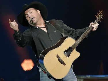 Country music singer Garth Brooks performs in concert at Rogers Place in Edmonton on Friday February 16, 2017.