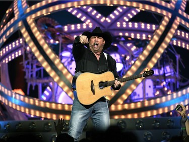 Country music singer Garth Brooks performs in concert at Rogers Place in Edmonton on Friday February 17, 2017.