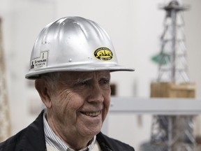 Don Hunter, son of Vern Hunter, during an event to mark the 70th anniversary of the Leduc No. 1 strike on Alberta Oil and Gas Celebration Day at the Leduc No. 1 Discovery Centre in Devon on Monday, February 13, 2017.