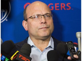 Edmonton Oilers GM Peter Chiarelli talks to the media about the upcoming trade deadline on Tuesday February 14, 2017 in Edmonton.  Greg  Southam / Postmedia  (Standalone photo.)