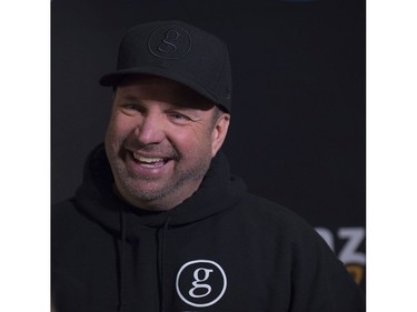 Garth Brooks kicked off his stay in Edmonton with a press conference on  Feb. 17, 2017, at Rogers Place with his wife Trisha Yearwood. Photo by Shaughn Butts / Postmedia