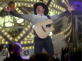 Garth Brooks performing at the Canadian Tire Centre in Ottawa on Friday, April 1, 2016.