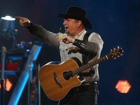 Country singer Garth Brooks performing at the Canadian Tire Centre in Ottawa Friday April 1, 2016.