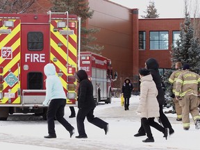 A fire in a physics lab forced the evacuation of six wings of Northern Alberta Institute of Technology on Friday, Feb. 10, 2017.