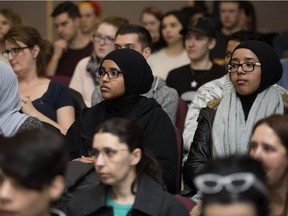 A panel discussion on how racism and Islamophobia have informed responses to the Syrian refugee crisis was held at MacEwan University in Edmonton, Wednesday, Feb. 1, 2017.