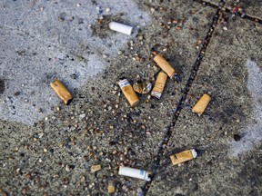 Litter from cigarette butts remain a problem in Edmonton but overall there is less litter on city streets.