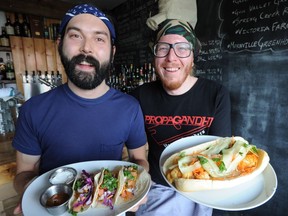 Garrett Kruger, left, and Mike Brennan own Sailin' On food truck and will be serving delicious vegan fare at the Wild Heart Collective brunch Feb. 11.