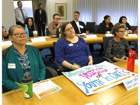 Members of the public in attendance at the Alberta government's new Child Intervention Panel held at Government House in Edmonton on Feb. 1, 2017.