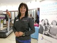 Myka Osinchuk, CEO of the Alberta Cancer Foundation and others take part in an event at the Tom Baker Cancer Centre in Calgary, Alta., on Friday Feb. 3, 2017, in support of World Cancer Day and to get people to participate in the 2017 Ride to Conquer Cancer and OneWalk.