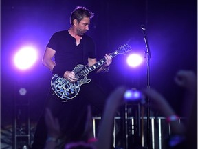 Nickelback's Chad Kroeger performing at the Fire Aid for Fort McMurray concert at Commonwealth Stadium in Edmonton, Wednesday, June 29, 2016.