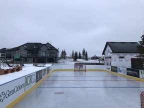 An ice rink in Leduc County, created by Edmonton-based Canadian Arena Products, brings pro-style play to the backyard.