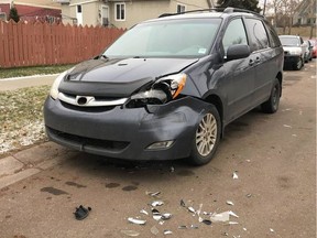 Patrick Nguyen's 2008 Toyota Sienna was damaged in a hit and run collision near his home in the Parkdale neighbourhood of Edmonton in November, causing nearly $9,000 in damage.