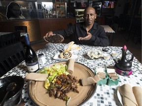 Solomon Debesay, owner of Saviour's Cafe and Bistro in St. Albert. The Ethiopian restaurant also serves Italian sandwiches and pastries.