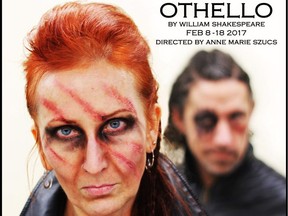 Poster for the play "Othello" that the Walterdale Theatre has cancelled