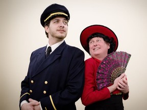 Ian Fundytus (Captain Corcoran) and Robert Herriot (Buttercup) in Opera Nuova's new production of Gilbert and Sullivan's H.M.S. Pinafore, which opens at Fort Edmonton Park on Wednesday, Feb. 22.
