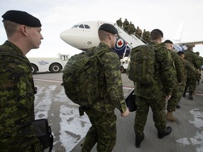 120 troops from 3rd Canadian Division deploy to Ukraine as part of Operation Unifier, at the Edmonton International Airport Friday, March 3, 2017.