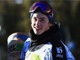 BRECKENRIDGE, CO - DECEMBER 15:  Mark McMorris of Canada takes the podium after winning the men's snowboard slopestyle at the Dew Tour iON Mountain Championships on December 15, 2013 in Breckenridge, Colorado.  (Photo by Doug Pensinger/Getty Images) ORG XMIT: 182135974