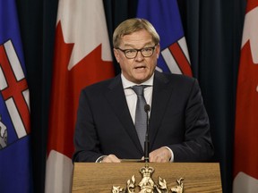 Alberta Education Minister David Eggen speaks at a press conference on Oct. 25, 2016.