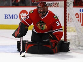 Chicago Blackhawks goalie Scott Darling on March 19, 2017.