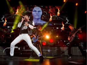 Duran Duran performs at the Scotiabank Saddledome in Calgary, Alta., on Tuesday, Aug. 30, 2016.