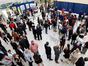 The City Room at Edmonton City Hall was crowded as citizens filed their nomination forms for the 2013 civic election. Councillor Michael Oshry is suggesting limiting the number of candidates who can compete in city council elections, by raising the entry fee from $100 to $1000.