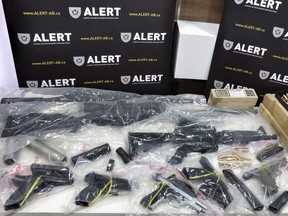 Eight guns seized following a firearms trafficking investigation in October 2016 in Edmonton. Police allege the firearms were being lawfully acquired and then fraudulently supplied to Edmonton-area criminal networks.