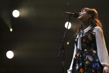 Cello player and vocalist Neyla Pekarek of The Lumineers performs with the band at Rogers Place in Edmonton on Friday, March 31, 2017. Ian Kucerak / Postmedia