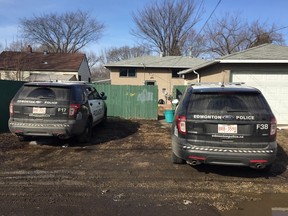 Northwest division police officers found a woman with a stab wound at a home near 128 Avenue and 124 Street.