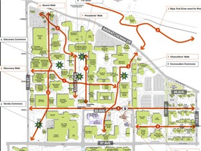 The University of Alberta is in the early stages of developing a new wayfinding route plan to help visitors and first year students find their way around the sprawling campus.