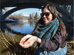 Volunteer Sahra Deagle monitored the water quality in Whitemud Creek with CreekWatch last summer.
