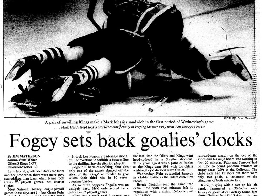 1982 (Oct.29) Hockey Program, Los Angeles Kings @ Edmonton Oilers, Dave  Lewis~VG