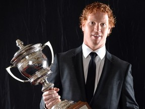 Brian Campbell of the Florida Panthers poses after winning the Lady Byng Memorial Trophy during the 2012 NHL Awards at the Encore Theater at the Wynn Las Vegas on June 20, 2012 in Las Vegas.