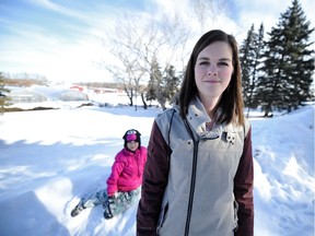 Janelle Herbert on her land in the Horse Hill area in a 2013 photo.