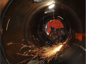 About 5,000 of the 20,400 Alberta jobs created in March were in manufacturing, at companies in such fields as pipeline fabrication.
